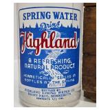 Excellent Vintage HIGHLAND Saint Paul Spring Water Wood Advertising Crates w/Full Sealed Bottles #1