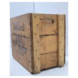 Excellent Vintage HIGHLAND Saint Paul Spring Water Wood Advertising Crates w/Full Sealed Bottles #1