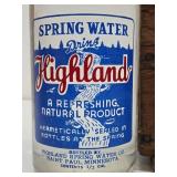 Excellent Vintage HIGHLAND Saint Paul Spring Water Wood Advertising Crates w/Full Sealed Bottles #2