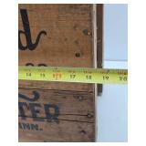 Excellent Vintage HIGHLAND Saint Paul Spring Water Wood Advertising Crates w/Full Sealed Bottles #2