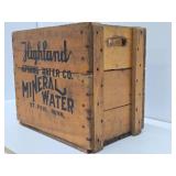 Excellent Vintage HIGHLAND Saint Paul Spring Water Wood Advertising Crates w/Full Sealed Bottles #3