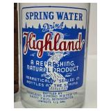 Excellent Vintage HIGHLAND Saint Paul Spring Water Wood Advertising Crates w/Full Sealed Bottles #4