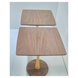 Matching Pair of Vintage Mid Century Danish Modern Side Tables