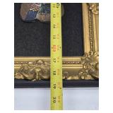 Ornately Framed Antique Original Painting on Leaf