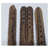 Balkans - Group of 3 Hand Carved Wooden Flutes