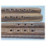 Balkans - Group of 3 Hand Carved Wooden Flutes