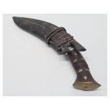 Antique Nepalese Kukri Knife/Dagger with Scabbard & 2 Smaller Concealed Knives