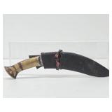 Antique Nepalese Kukri Knife/Dagger with Scabbard & 2 Smaller Concealed Knives