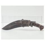Antique Nepalese Kukri Knife/Dagger with Scabbard & 2 Smaller Concealed Knives