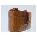 Very Nice Mid Century Lucite Tortoise Shell Hinged Box Purse/Handbag