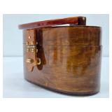 Very Nice Mid Century Lucite Tortoise Shell Hinged Box Purse/Handbag