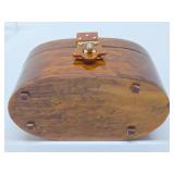 Very Nice Mid Century Lucite Tortoise Shell Hinged Box Purse/Handbag