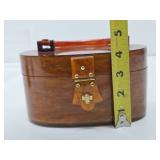 Very Nice Mid Century Lucite Tortoise Shell Hinged Box Purse/Handbag