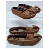 2 Very Nice Pairs of Vintage Ladies Leather Opanak / Opanci Shoes - Southeastern Europe