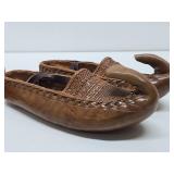 2 Very Nice Pairs of Vintage Ladies Leather Opanak / Opanci Shoes - Southeastern Europe