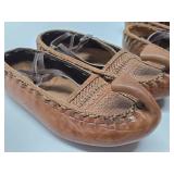 2 Very Nice Pairs of Vintage Ladies Leather Opanak / Opanci Shoes - Southeastern Europe