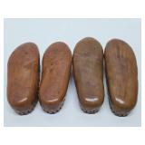 2 Very Nice Pairs of Vintage Ladies Leather Opanak / Opanci Shoes - Southeastern Europe