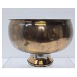Large Vintage Copper Pedestal Bowl