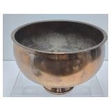 Large Vintage Copper Pedestal Bowl