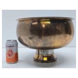 Large Vintage Copper Pedestal Bowl