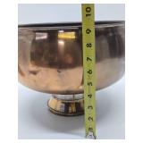 Large Vintage Copper Pedestal Bowl
