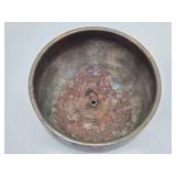 Large Vintage Copper Pedestal Bowl