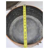 Beautiful Old Vintage Copper & Brass Round Box