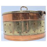 Beautiful Old Vintage Copper & Brass Round Box