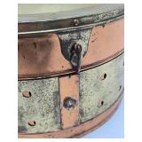 Beautiful Old Vintage Copper & Brass Round Box