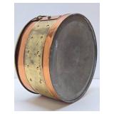 Beautiful Old Vintage Copper & Brass Round Box