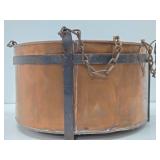 Large Old Vintage Chain Hanging Copper Planter