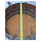 Large Old Vintage Chain Hanging Copper Planter
