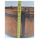 Large Old Vintage Chain Hanging Copper Planter