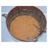 Large Old Vintage Chain Hanging Copper Planter