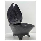 Large & Impressive Heavy Cast Iron Coal Scuttle