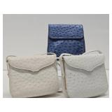 Excellent Quality Group of Vintage Genuine Ostrich Leather Purses