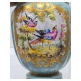 Wonderful Pair of Early Antique Hand Painted Sevres Porcelain Bird Vases - Original Lids!