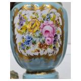 Wonderful Pair of Early Antique Hand Painted Sevres Porcelain Bird Vases - Original Lids!