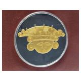Genuine Solid Silver 1oz Coin - Vintage Franklin Mint "Museo Del Oro" Collection - 1977 #1