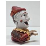 Vintage Style Cast Iron Jester Coin Bank