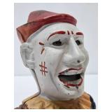 Vintage Style Cast Iron Jester Coin Bank