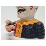 Vintage Style Cast Iron Jester Coin Bank