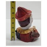 Vintage Style Cast Iron Jester Coin Bank