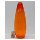 HUGE Blown Glass Orange Vase