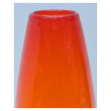 HUGE Blown Glass Orange Vase