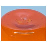 HUGE Blown Glass Orange Vase