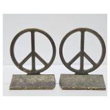 Vintage Peace Sign Bookend Set