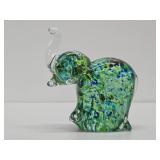 Vintage Murano Glass Elephant Paperweight