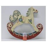 Hand Painted Wooden Horse Wall Hanging