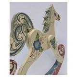 Hand Painted Wooden Horse Wall Hanging